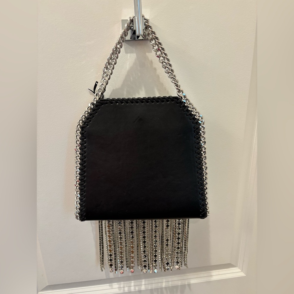 NWT House of Harlow 1960 stunning Chain & rhinestone waterfall bag - Picture 3 of 12